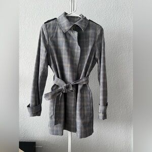 Carolina Belle Plaid Blazer in Black and Cream